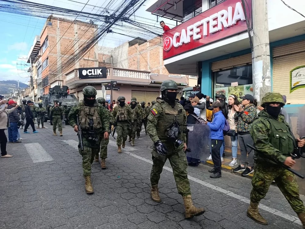 En Otavalo se desplegó un operativo militar y policial, el 24 de septiembre de 2025. En Otavalo se desplegó un operativo militar y policial, el 24 de septiembre de 2025.