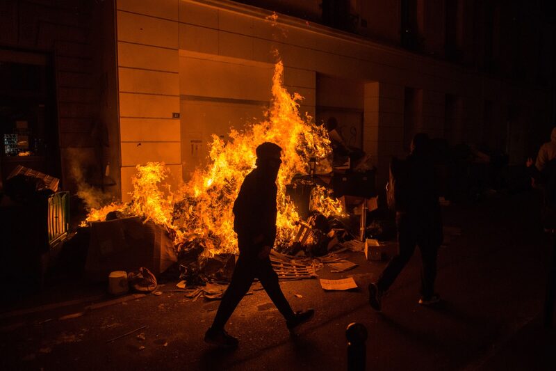 Imagen de una protesta en París Imagen de una protesta en París