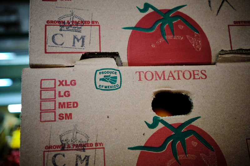 Boxes of tomatoes stacked at the wholesale area of the Central de Abastos market in Mexico City, on Saturday, July 12, 2025. The US Commerce Department announced in April it was terminating a long-running agreement with the country's southern neighbor over tomato prices on July 14, which will unleash a 17% levy on the fruits imported from Mexico. Photographer: Mauricio Palos/Bloomberg Boxes of tomatoes stacked at the wholesale area of the Central de Abastos market in Mexico City, on Saturday, July 12, 2025. The US Commerce Department announced in April it was terminating a long-running agreement with the country's southern neighbor over tomato prices on July 14, which will unleash a 17% levy on the fruits imported from Mexico. Photographer: Mauricio Palos/Bloomberg