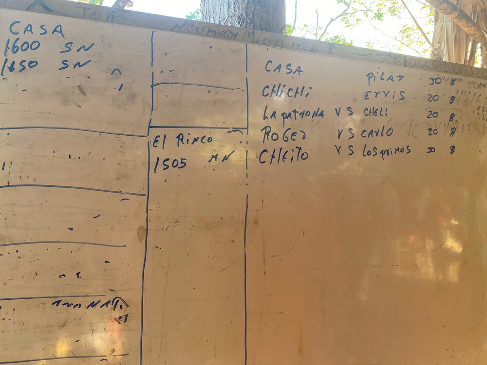 Una pizarra de apuestas en el sector El Calvario, de El Rincón, en Carúpano, Venezuela / Raylí Luján Una pizarra de apuestas en el sector El Calvario, de El Rincón, en Carúpano, Venezuela / Raylí Luján