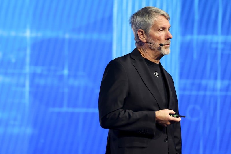 Michael Saylor, cofundador y CEO de MicroStrategy Inc, durante la conferencia Bitcoin 2026 en Las Vegas, el 28 de abril de 2026. Michael Saylor, cofundador y CEO de MicroStrategy Inc, durante la conferencia Bitcoin 2026 en Las Vegas, el 28 de abril de 2026.