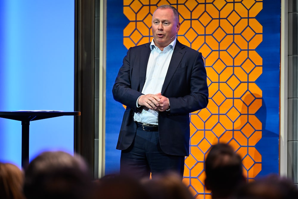 Nicolai Tangen, chief executive officer of Norges Bank Investment Management, at the Norges Bank Investment Management annual investment conference in Oslo, Norway, on Tuesday, April 28, 2026. The largely index-tracking $2.2 trillion sovereign wealth fund reported a 1.9% loss in its first quarter, dragged down by US technology stocks as the war in the Middle East rattled markets. Photographer: Carina Johansen/Bloomberg Nicolai Tangen, chief executive officer of Norges Bank Investment Management, at the Norges Bank Investment Management annual investment conference in Oslo, Norway, on Tuesday, April 28, 2026. The largely index-tracking $2.2 trillion sovereign wealth fund reported a 1.9% loss in its first quarter, dragged down by US technology stocks as the war in the Middle East rattled markets. Photographer: Carina Johansen/Bloomberg