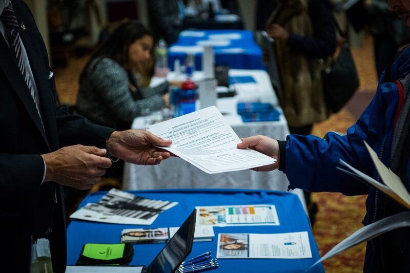 Inside A Choice Career Fair As Jobless Claims in U.S. Declined Ahead of Presidential Election Inside A Choice Career Fair As Jobless Claims in U.S. Declined Ahead of Presidential Election