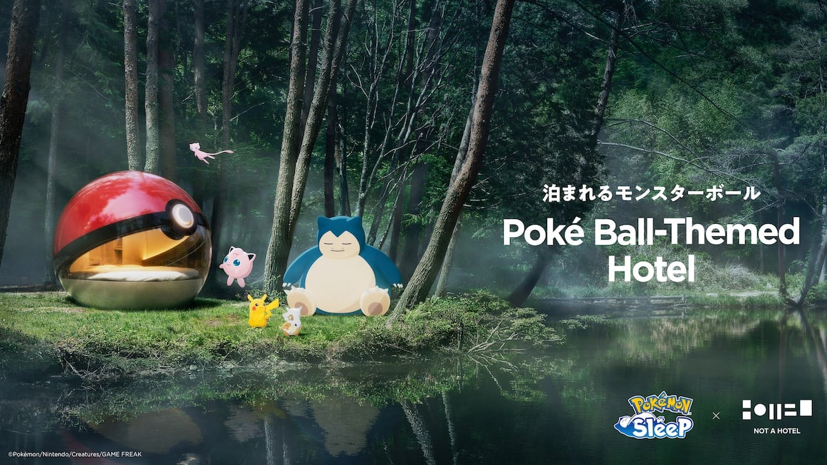 La experiencia es una colaboración entre Pokémon Sleep y Not A Hotel. Fotografía: Not a Hotel.