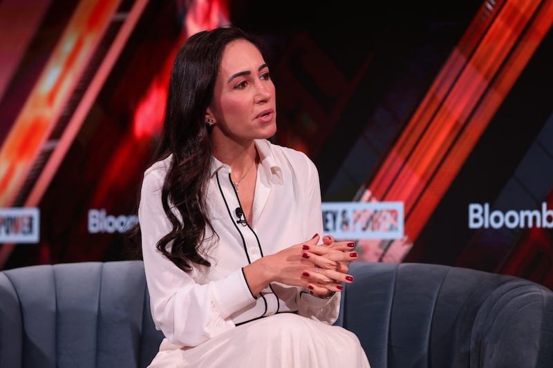 Cristina Junqueira, cofundadora do Nubank, durante o painel do evento Women, Money & Power da Bloomberg News nesta quarta-feira (1) (Foto: Bloomberg) Cristina Junqueira, cofundadora do Nubank, durante o painel do evento Women, Money & Power da Bloomberg News nesta quarta-feira (1) (Foto: Bloomberg)