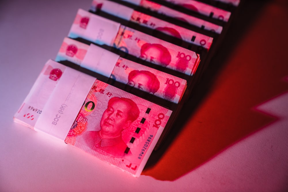 Chinese Yuan Banknotes As China Rolls Over Policy Loans With Party Congress Underway Chinese Yuan Banknotes As China Rolls Over Policy Loans With Party Congress Underway