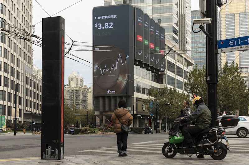 Imagen con información bursátil en China Imagen con información bursátil en China