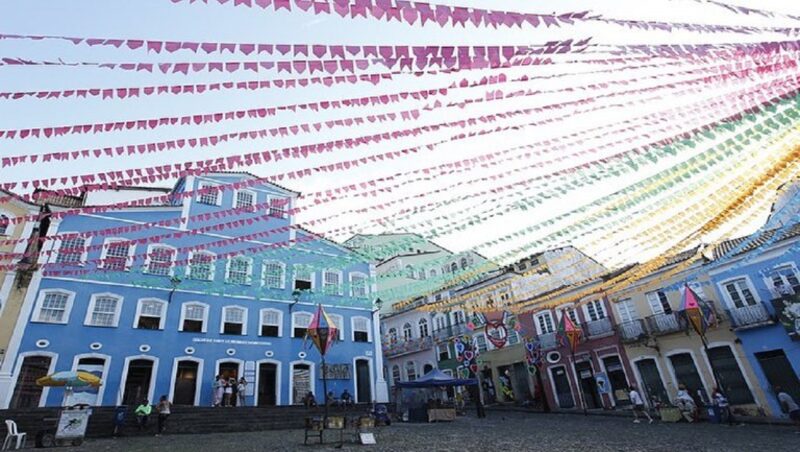 Decoração de São João no Pelourinho, em Salvador, Bahia Decoração de São João no Pelourinho, em Salvador, Bahia