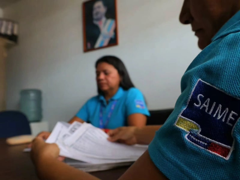 Personal en la sede del Saime en Guasdualito, el 9 de septiembre de 2026. Personal en la sede del Saime en Guasdualito, el 9 de septiembre de 2026.