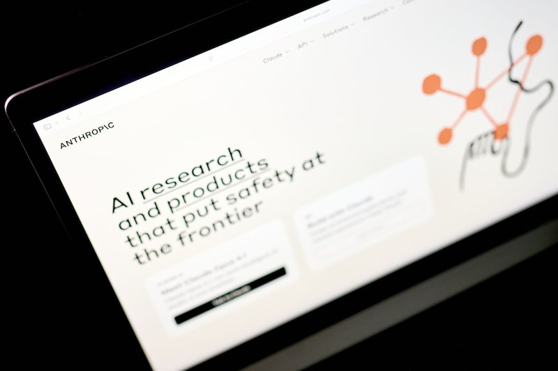 El sitio web de Anthropic. El sitio web de Anthropic.