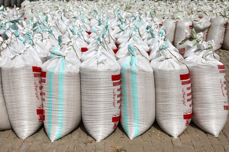 Sacos de trigo en Pakistán Sacos de trigo en Pakistán