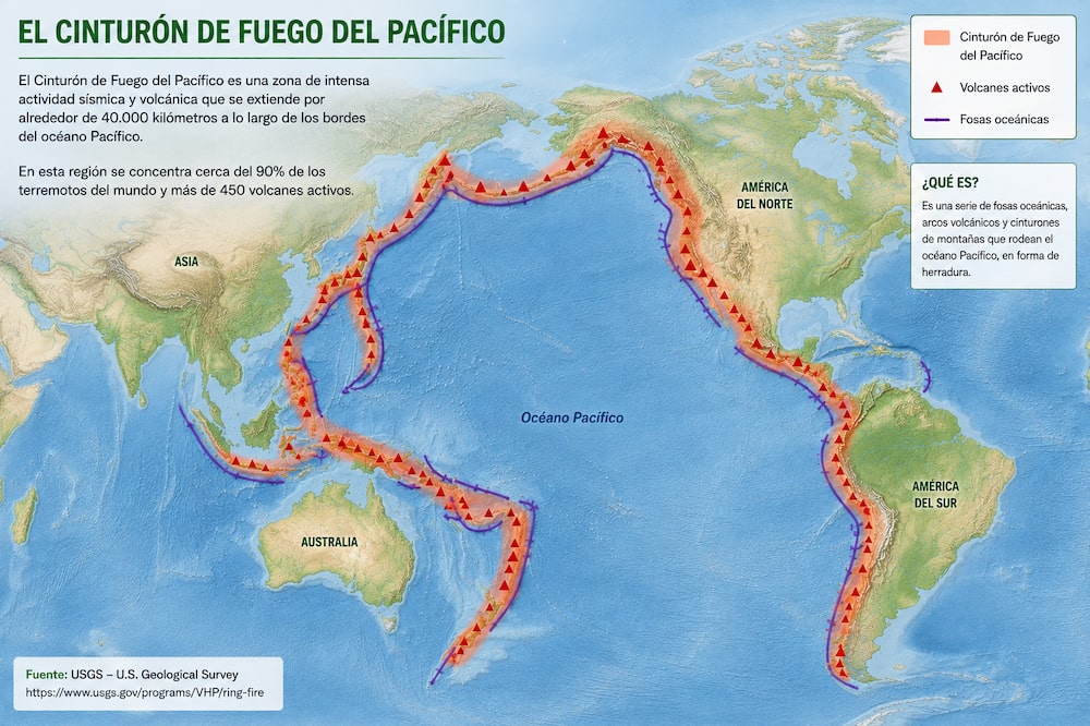 Qué es el Cinturón de Fuego y cómo se relaciona con los terremotos en Latinoamérica. Qué es el Cinturón de Fuego y cómo se relaciona con los terremotos en Latinoamérica.