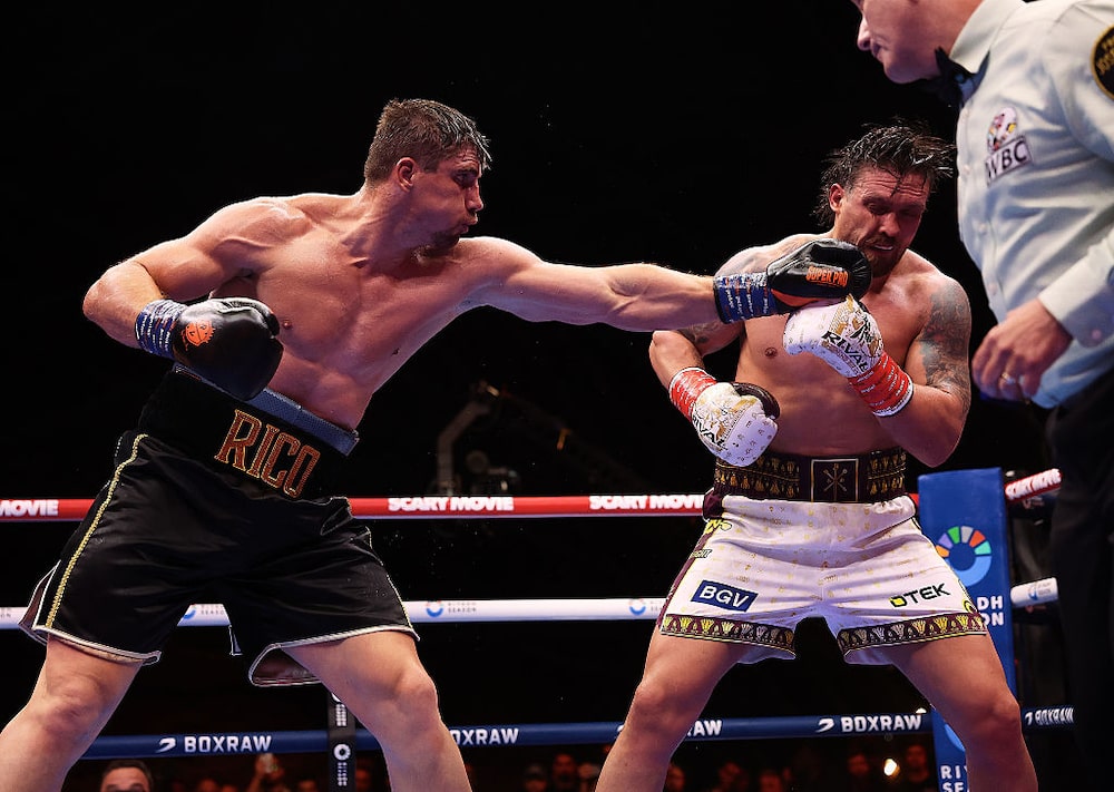 Oleksandr Usyk x Rico Verhoeven, pelo título mundial dos pesos-pesados do WBC, durante o evento Glory in Giza – Fight Night nas Pirâmides de Gizé, em 23 de maio Oleksandr Usyk x Rico Verhoeven, pelo título mundial dos pesos-pesados do WBC, durante o evento Glory in Giza – Fight Night nas Pirâmides de Gizé, em 23 de maio