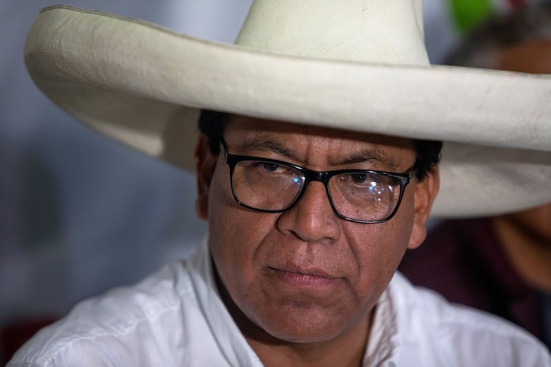 El candidato presidencial Roberto Sánchez. Fotógrafo: Marco Garro/Bloomberg El candidato presidencial Roberto Sánchez. Fotógrafo: Marco Garro/Bloomberg