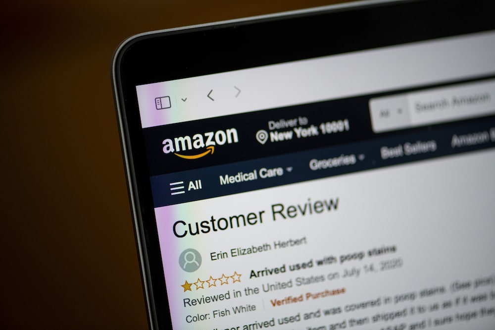 Una reseña en Amazon de los pañales de natación de Beau & Belle Littles, que perjudición el negocio por un error del personal el gigante de las ventas. Fotógrafa: Rachel Woolf/Bloomberg Una reseña en Amazon de los pañales de natación de Beau & Belle Littles, que perjudición el negocio por un error del personal el gigante de las ventas. Fotógrafa: Rachel Woolf/Bloomberg