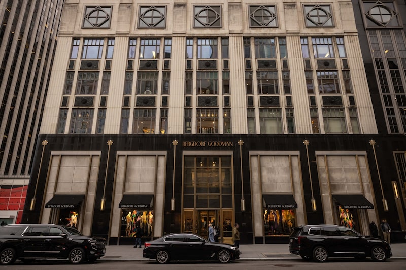 Loja masculina Bergdorf Goodman no número 745 da Quinta Avenida Loja masculina Bergdorf Goodman no número 745 da Quinta Avenida