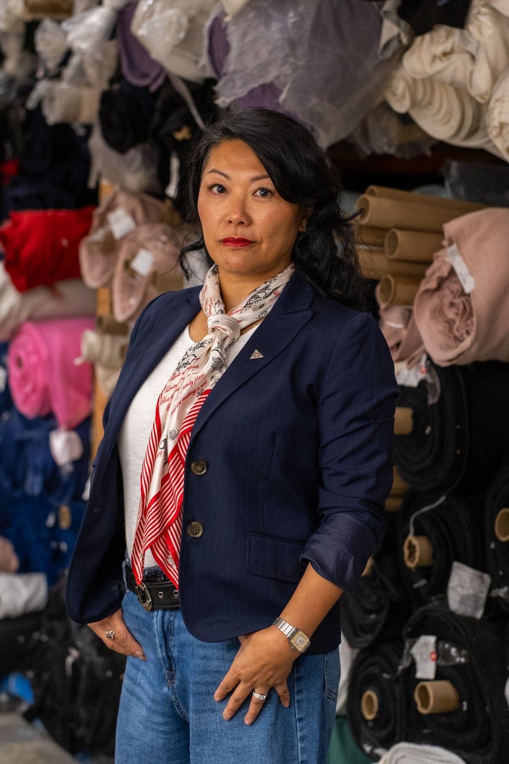 Kathy Cheng, coproprietária da Redwood Classics Apparel. (Foto: Adetona Omokanye/Bloomberg) Kathy Cheng, coproprietária da Redwood Classics Apparel. (Foto: Adetona Omokanye/Bloomberg)
