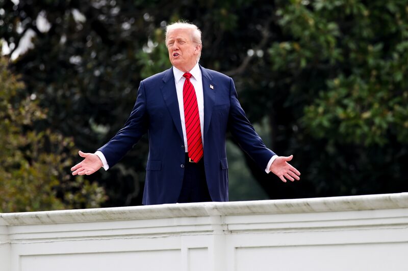 Trump Looks At Site Of Future White House Ballroom Trump Looks At Site Of Future White House Ballroom