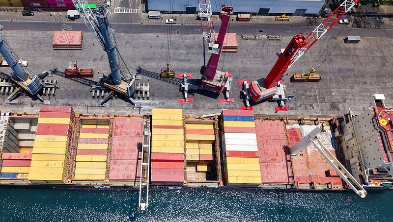 Actividad en el muelle comercial de la Empresa Portuaria Quetzal, el 4 de abril de 2025. Actividad en el muelle comercial de la Empresa Portuaria Quetzal, el 4 de abril de 2025.