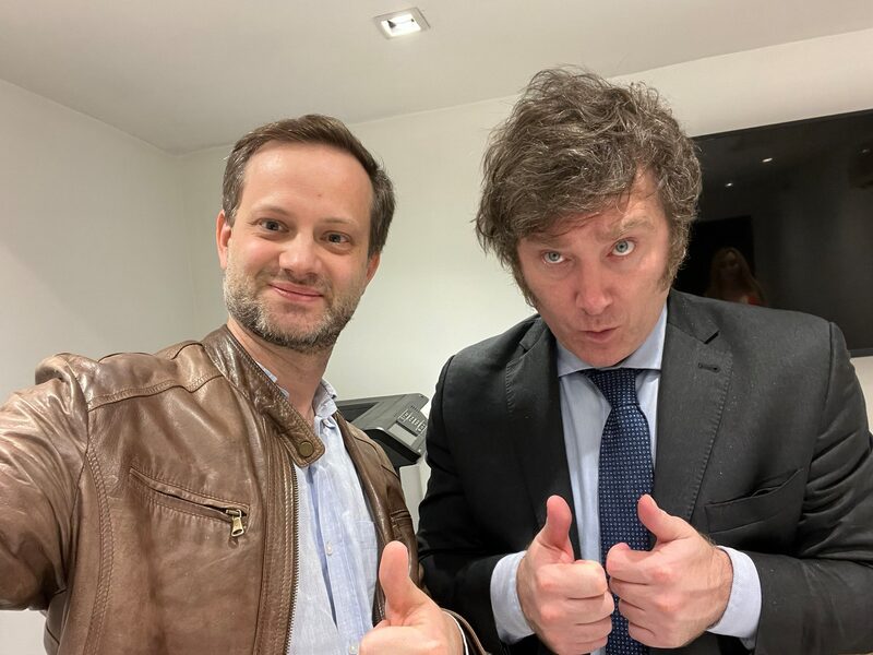 Axel Kaiser y Javier Milei. Axel Kaiser y Javier Milei.