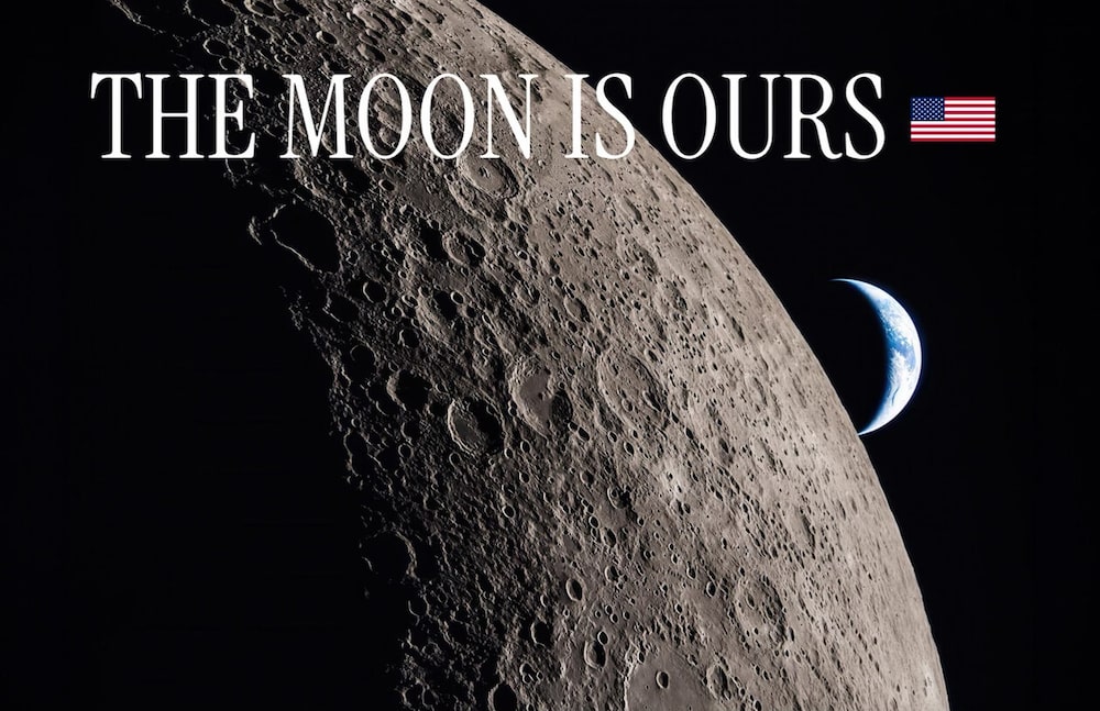 Trump no solo anexa a México y Canadá a un mapa de EE.UU: dice que la luna también le pertenece. Trump no solo anexa a México y Canadá a un mapa de EE.UU: dice que la luna también le pertenece.