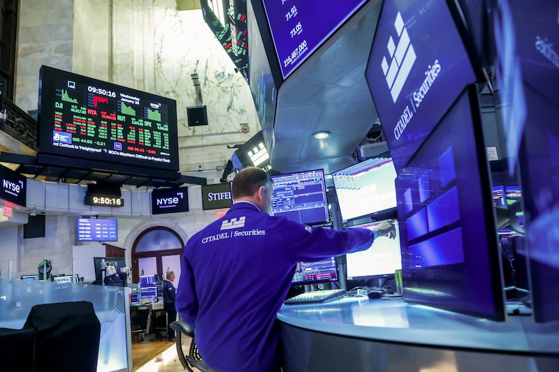 A trader works on the floor of the New York Stock Exchange (NYSE) in New York, US, on Wednesday, Jan. 28, 2026. The first lady is ringing the opening bell at the New York Stock Exchange, with the White House citing her accomplishments over the past year, including online child safety protections and support for young people coming out of foster care. Photographer: Michael Nagle/Bloomberg A trader works on the floor of the New York Stock Exchange (NYSE) in New York, US, on Wednesday, Jan. 28, 2026. The first lady is ringing the opening bell at the New York Stock Exchange, with the White House citing her accomplishments over the past year, including online child safety protections and support for young people coming out of foster care. Photographer: Michael Nagle/Bloomberg
