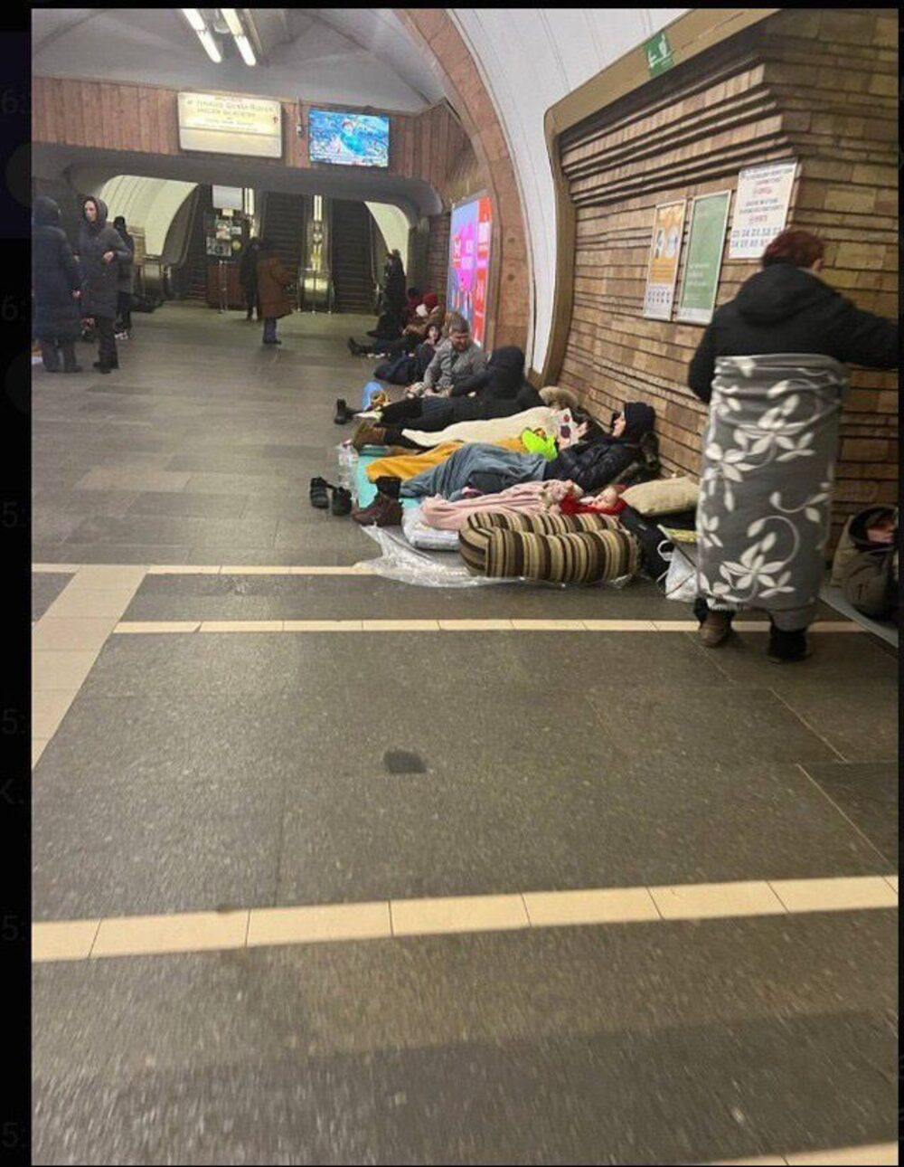 Locais têm sido utilizados por civis para se protegerem da guerra na Ucrânia (Maryna Titarenko/Arquivo pessoal) Locais têm sido utilizados por civis para se protegerem da guerra na Ucrânia (Maryna Titarenko/Arquivo pessoal)