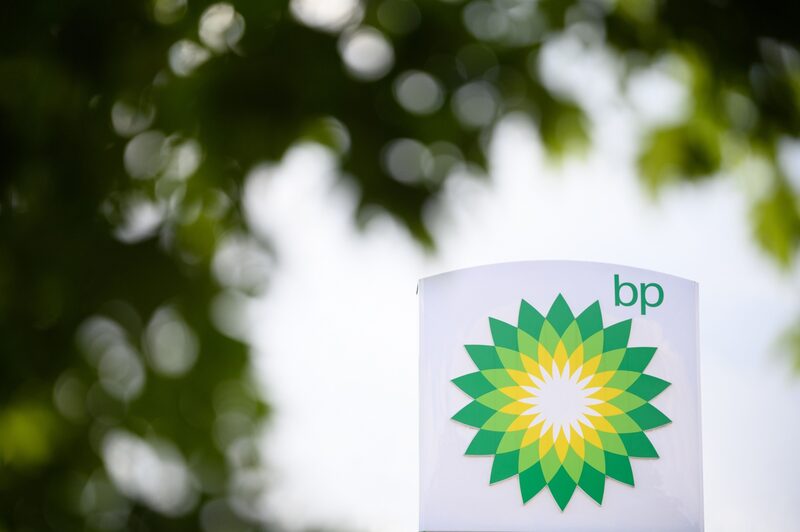 LONDON, ENGLAND - SEPTEMBER 23: The BP company logo is seen outside a petrol station on September 23, 2021 in London, England. BP has announced that its ability to transport fuel from refineries to its branded petrol station forecourts is being impacted by the ongoing shortage of HGV drivers and as a result, it will be rationing deliveries to ensure continuity of supply. (Photo by Leon Neal/Getty Images) LONDON, ENGLAND - SEPTEMBER 23: The BP company logo is seen outside a petrol station on September 23, 2021 in London, England. BP has announced that its ability to transport fuel from refineries to its branded petrol station forecourts is being impacted by the ongoing shortage of HGV drivers and as a result, it will be rationing deliveries to ensure continuity of supply. (Photo by Leon Neal/Getty Images)