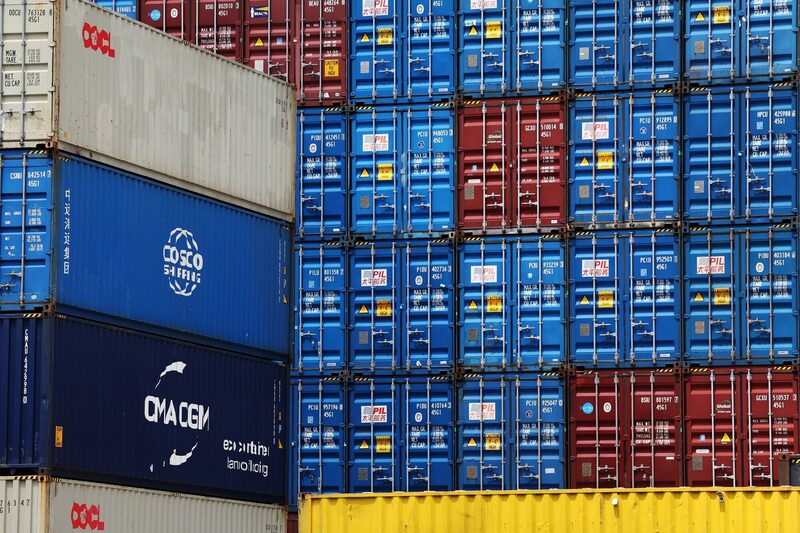 Contenedores en la terminal portuaria de Port Botany, en Sídney (Australia), el lunes 4 de diciembre de 2023. Contenedores en la terminal portuaria de Port Botany, en Sídney (Australia), el lunes 4 de diciembre de 2023.