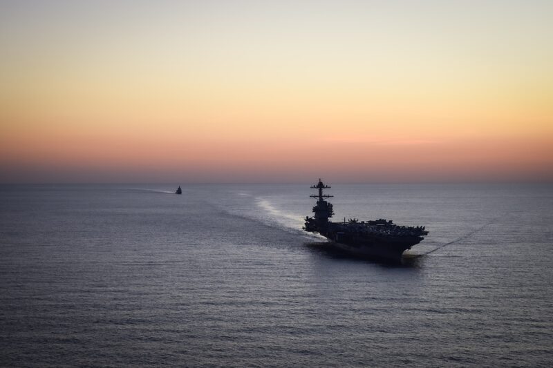 El portaaviones más grande del mundo, el USS Gerald R. Ford (CVN 78), en el mar Mediterráneo, 2 de octubre de 2025. El portaaviones más grande del mundo, el USS Gerald R. Ford (CVN 78), en el mar Mediterráneo, 2 de octubre de 2025.