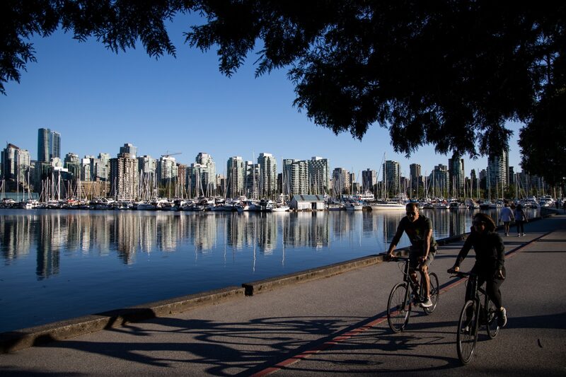 Ciclistas em Vancouver Ciclistas em Vancouver