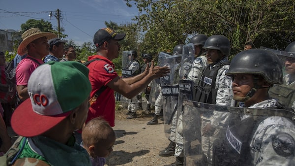 AMLO refuerza seguridad en frontera de México con Centroamérica por Título 42 AMLO refuerza seguridad en frontera de México con Centroamérica por Título 42