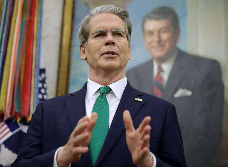 Scott Bessent. Fotógrafo: Alex Wong/Getty Images. Scott Bessent. Fotógrafo: Alex Wong/Getty Images.