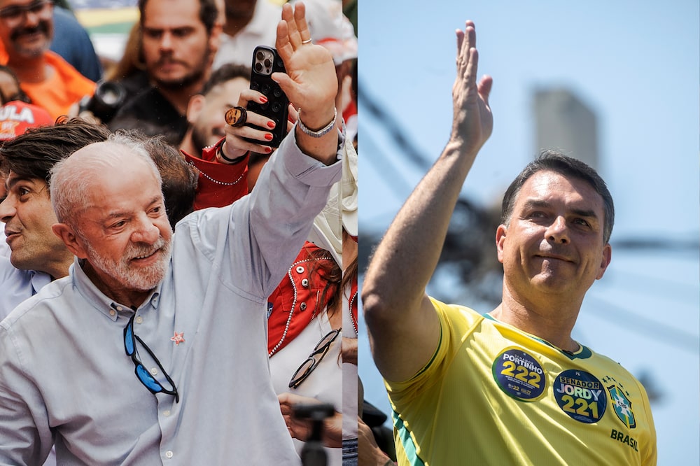 Lula y Flávio Bolsonaro Lula y Flávio Bolsonaro