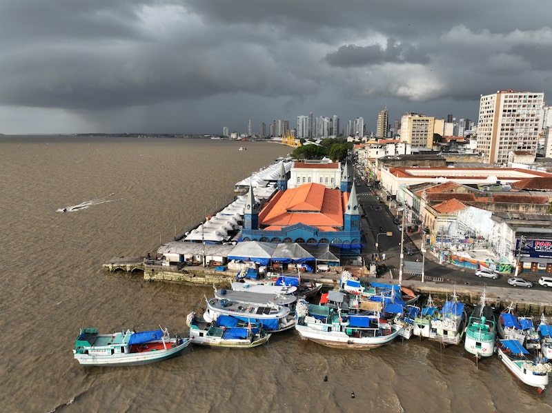 El recientemente renovado complejo de mercado Ver-o-Peso en Belem, estado de Pará, Brasil, el 21 de septiembre. El recientemente renovado complejo de mercado Ver-o-Peso en Belem, estado de Pará, Brasil, el 21 de septiembre.