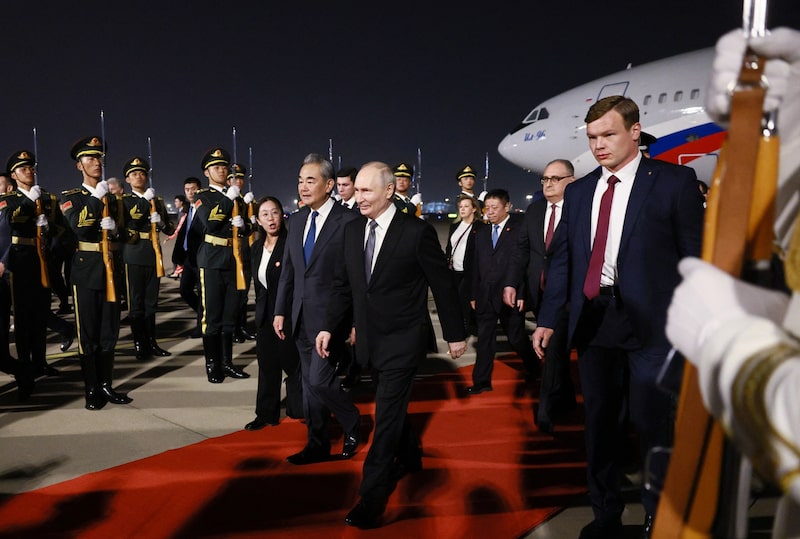 Vladimir Putin a su llegada. Vladimir Putin a su llegada.