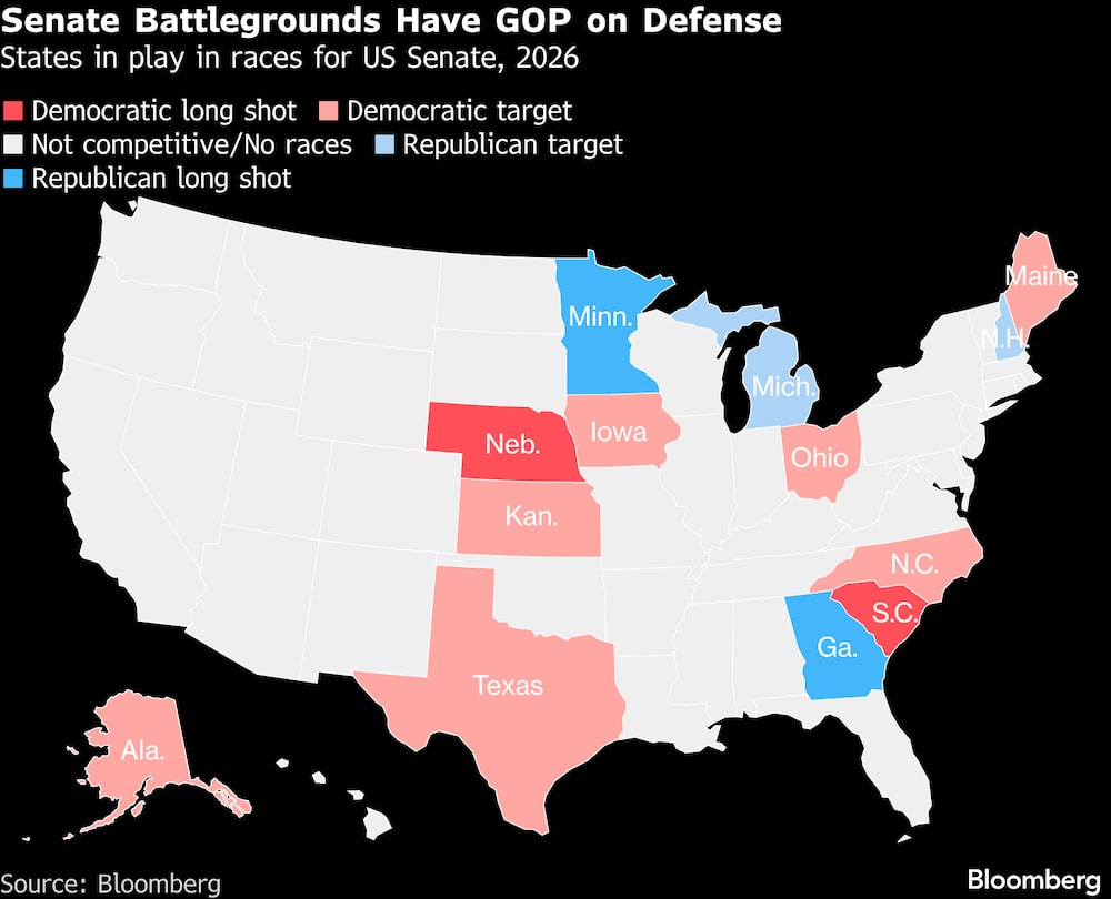 Estados en juego en las elecciones al Senado de EE.UU. de 2026. Estados en juego en las elecciones al Senado de EE.UU. de 2026.