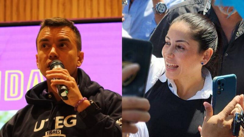 Daniel Noboa y Luisa González, candidatos presidenciales de Ecuador 2023 Daniel Noboa y Luisa González, candidatos presidenciales de Ecuador 2023