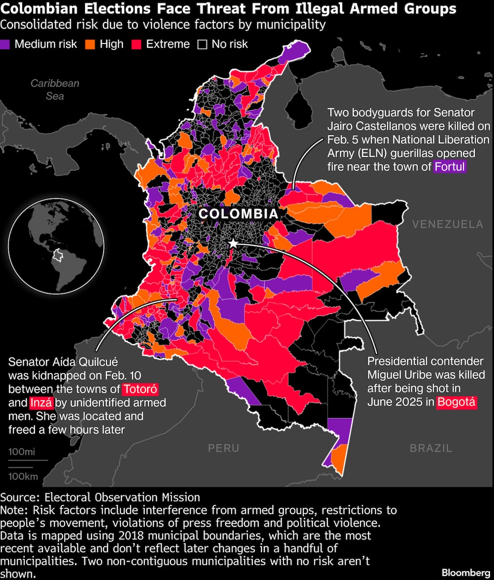 Grupo armados amenazan la realización de elecciones en 2026. Grupo armados amenazan la realización de elecciones en 2026.
