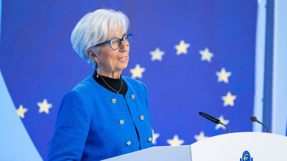 FRANKFURT AM MAIN, GERMANY - JANUARY 30: Christine Lagarde, President of the European Central Bank, speaks to the media following a meeting of the ECB's governing council on January 30, 2025 in Frankfurt, Germany. The ECB is trying to tame inflation in the Eurozone, which in December reached a five-month high. (Photo by Thomas Lohnes/Getty Images) FRANKFURT AM MAIN, GERMANY - JANUARY 30: Christine Lagarde, President of the European Central Bank, speaks to the media following a meeting of the ECB's governing council on January 30, 2025 in Frankfurt, Germany. The ECB is trying to tame inflation in the Eurozone, which in December reached a five-month high. (Photo by Thomas Lohnes/Getty Images)
