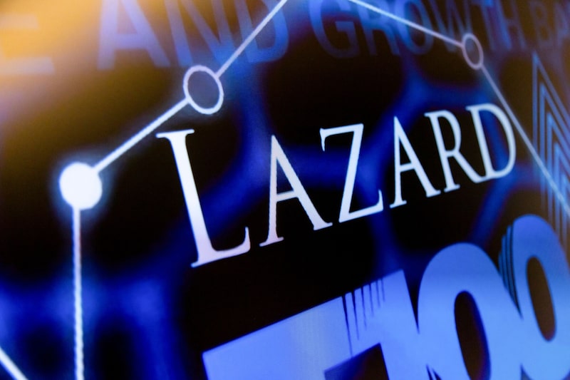 Cartel de Lazard Inc. en Nueva York (EE.UU.). Cartel de Lazard Inc. en Nueva York (EE.UU.).