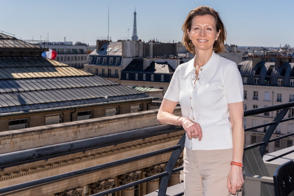 Beatrice Cossa-Dumurgier nos escritórios da Revolut em Paris. (Foto: Nathan Laine/Bloomberg) Beatrice Cossa-Dumurgier nos escritórios da Revolut em Paris. (Foto: Nathan Laine/Bloomberg)