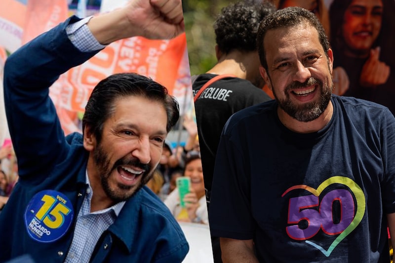 Ricardo Nunes e Guilherme Boulos, candidatos a prefeito de São Paulo Ricardo Nunes e Guilherme Boulos, candidatos a prefeito de São Paulo