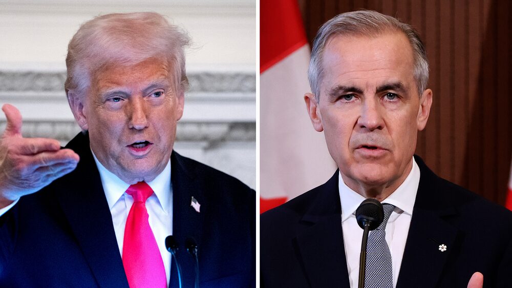 El primer ministro canadiense, Mark Carney, promete combatir los aranceles del presidente Donald Trump con medidas de represalia propias. El primer ministro canadiense, Mark Carney, promete combatir los aranceles del presidente Donald Trump con medidas de represalia propias.