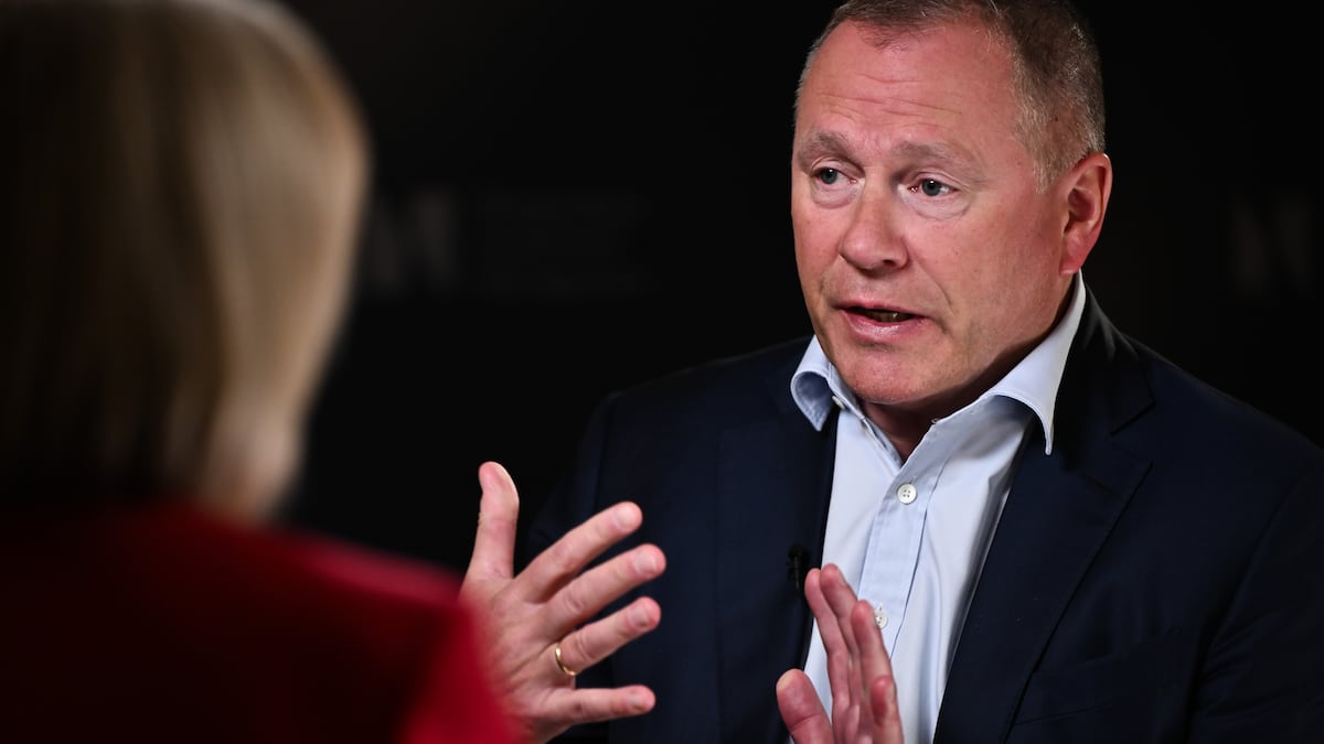 Nicolai Tangen, CEO de NBIM en Oslo, durante una entrevista el 29 de abril.