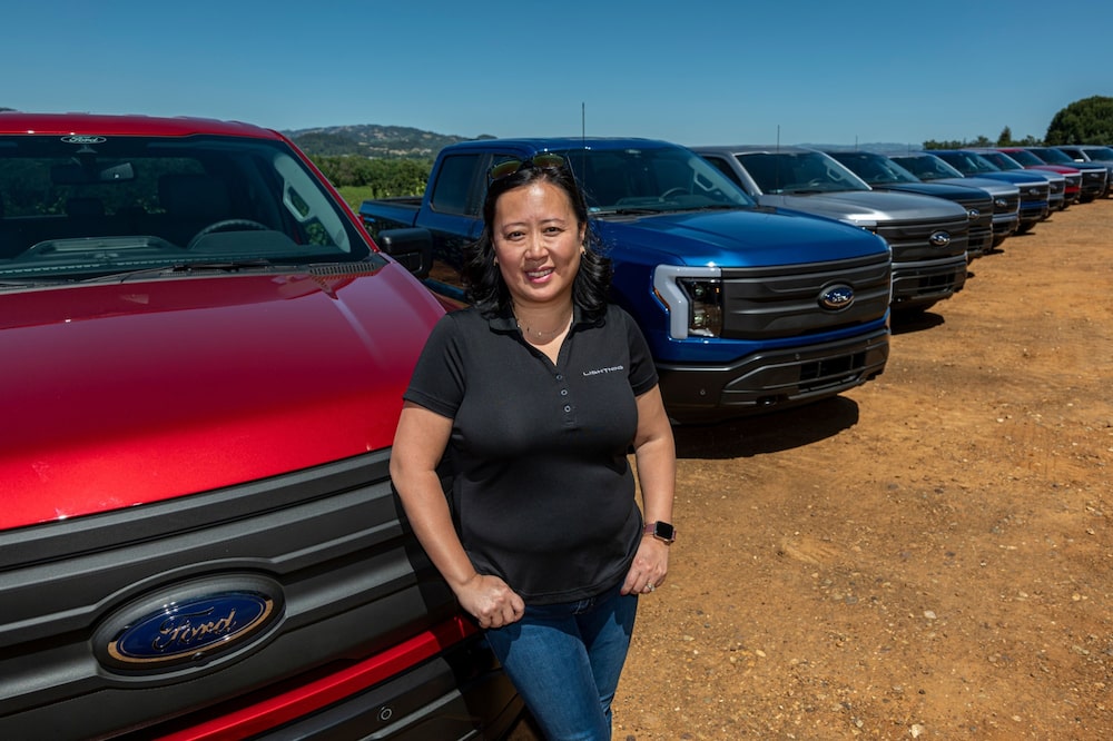 Linda Zhang, ingeniera jefe de Lightning, en Vino Farms, en Healdsburg, California. Fotógrafo: David Paul Morris/Bloomberg Linda Zhang, ingeniera jefe de Lightning, en Vino Farms, en Healdsburg, California. Fotógrafo: David Paul Morris/Bloomberg