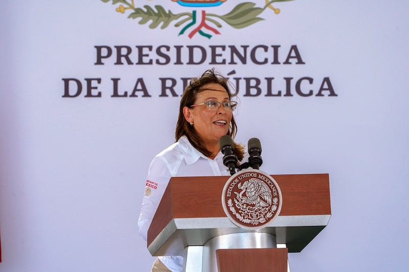 Rocio Nahle, Mexico's energy minister, speaks during an inauguration event at the Petroleos Mexicanos (PEMEX) Dos Bocas Olmeca refinery in the town of Paraiso, Tabasco state, Mexico, on Friday, July 1, 2022. The refinery will have the capacity to process 340,000 barrels a day of crude, which would add about 20% to its current refining capacity in Mexico. Photographer: Alejandro Cegarra/Bloomberg Rocio Nahle, Mexico's energy minister, speaks during an inauguration event at the Petroleos Mexicanos (PEMEX) Dos Bocas Olmeca refinery in the town of Paraiso, Tabasco state, Mexico, on Friday, July 1, 2022. The refinery will have the capacity to process 340,000 barrels a day of crude, which would add about 20% to its current refining capacity in Mexico. Photographer: Alejandro Cegarra/Bloomberg