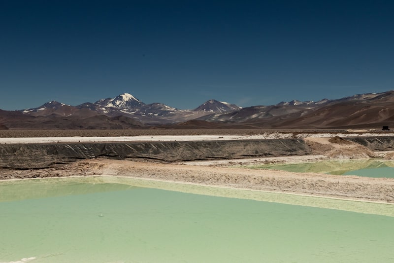 Brine evaporation pools at Liex's 3Q lithium mine project near Fiambala, Catamarca province, Argentina, on Sunday, Dec. 5, 2021. Liex, a wholly-owned subsidiary of Neo Lithium, operates the project in the Catamarca province, the largest and oldest lithium producing region in Argentina. Brine evaporation pools at Liex's 3Q lithium mine project near Fiambala, Catamarca province, Argentina, on Sunday, Dec. 5, 2021. Liex, a wholly-owned subsidiary of Neo Lithium, operates the project in the Catamarca province, the largest and oldest lithium producing region in Argentina.