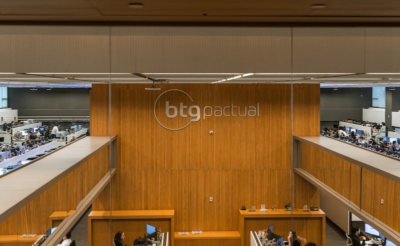The trading floor at the Banco BTG Pactual SA headquarters in Sao Paulo, Brazil, on Monday, Aug. 18, 2025. The trading floor at the Banco BTG Pactual SA headquarters in Sao Paulo, Brazil, on Monday, Aug. 18, 2025.