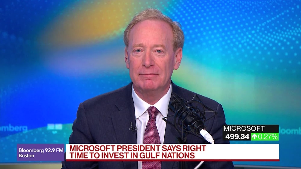 El presidente de Microsoft, Brad Smith, en una entrevista concedida a Bloomberg Television. El presidente de Microsoft, Brad Smith, en una entrevista concedida a Bloomberg Television.